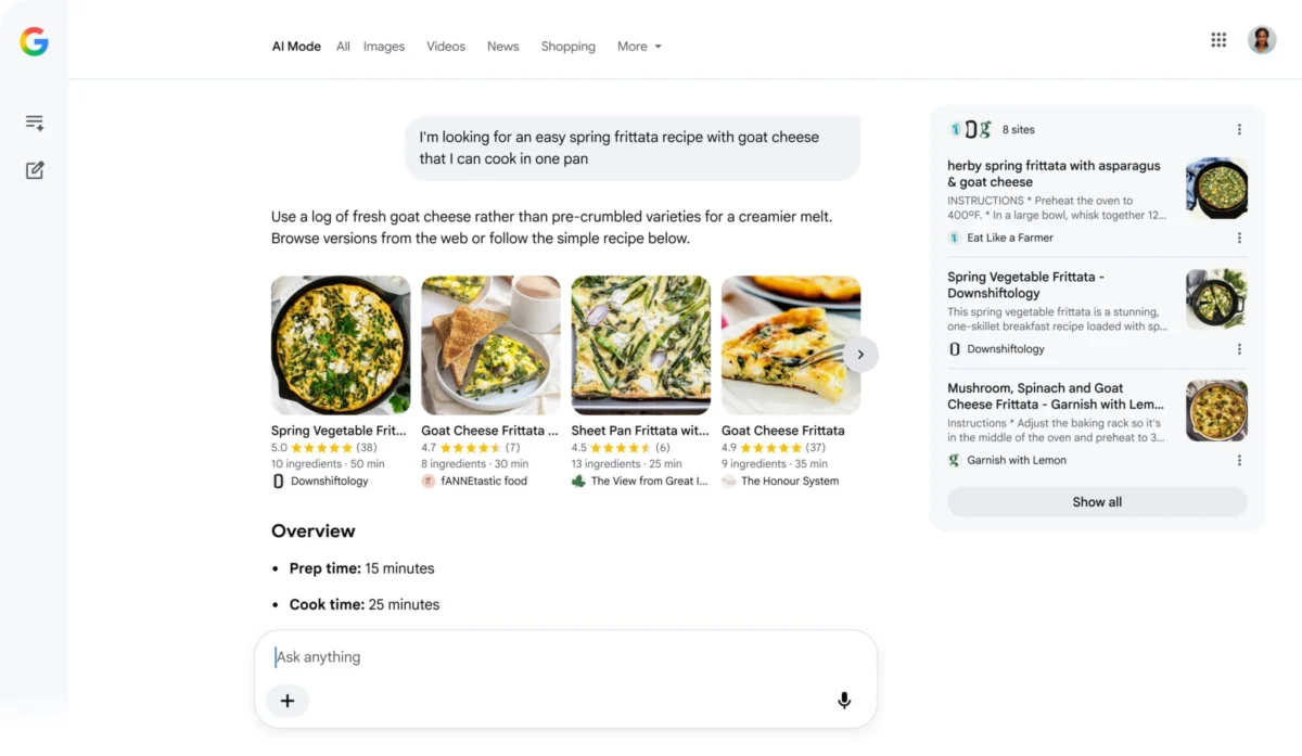 Google Updates AI Search Recipe Interface with Creator Attributes and Direct Links to Combat Publisher Backlash